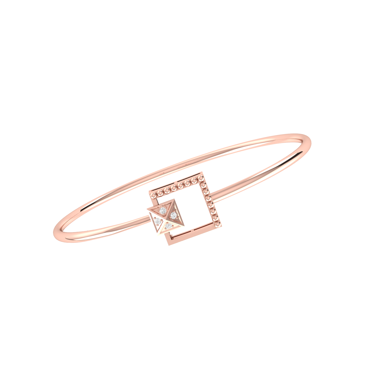 Rose Gold Lab Grown Diamond Bracelet - Radiance Elegance [rg]