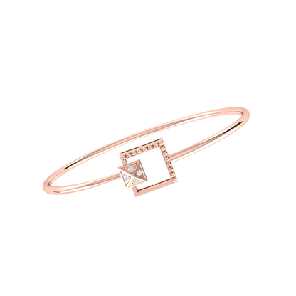 Rose Gold Lab Grown Diamond Bracelet - Radiance Elegance [rg]