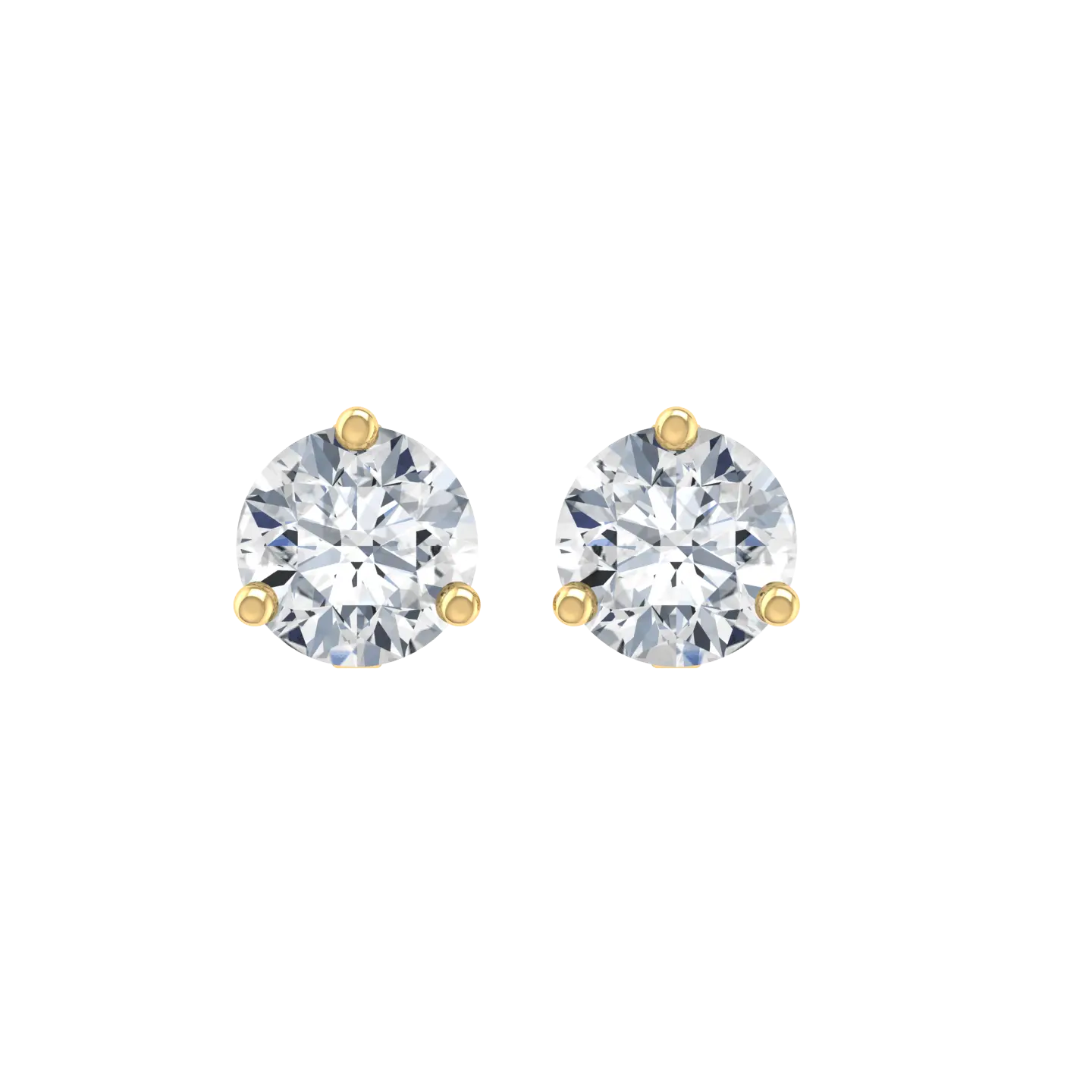 Daylight 2cts Yellow Gold Diamond Earrings [yg]