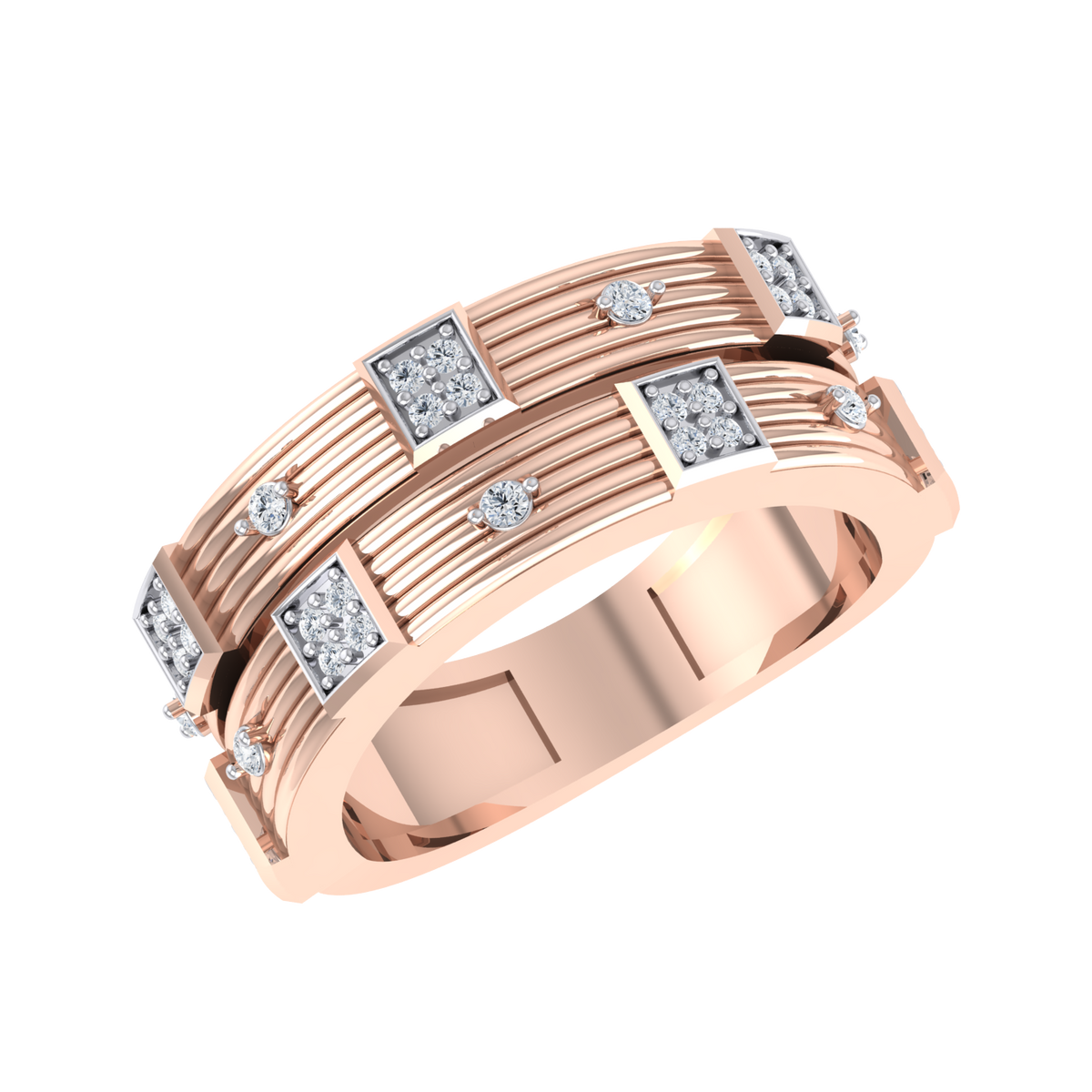 Rose Gold Diamond Ring - Midnight Mus [rg]