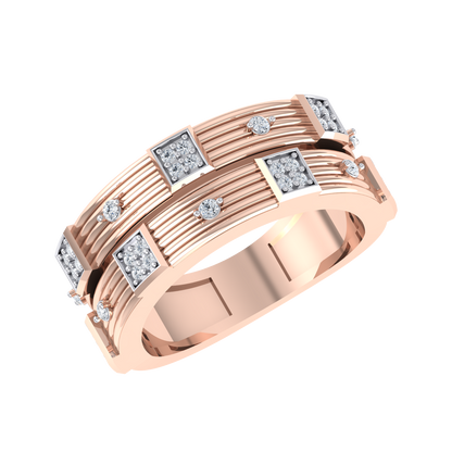 Rose Gold Diamond Ring - Midnight Mus [rg]