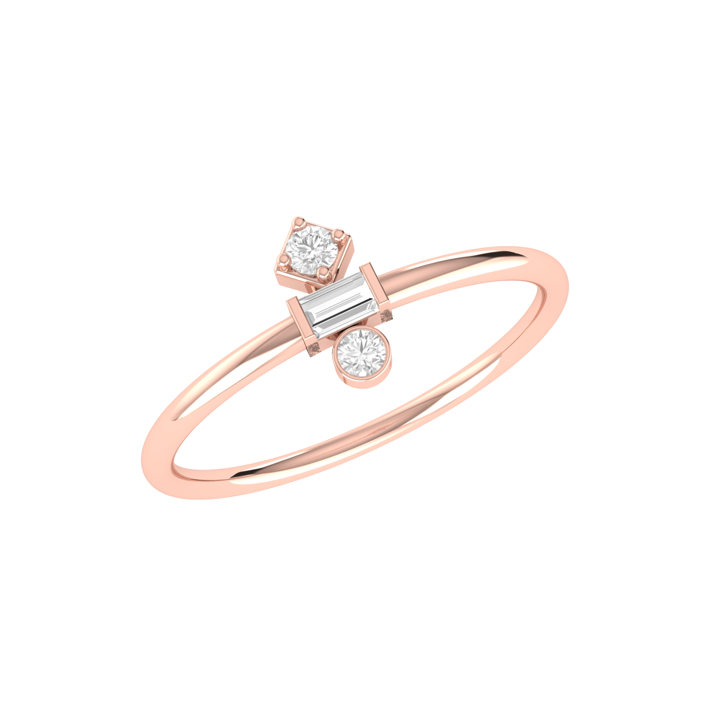 Rose Gold Diamond Ring - Ring Rendezvous [rg]