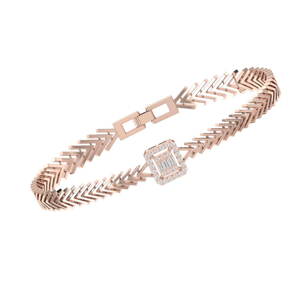 Rose Gold Diamond Bracelet - Luminous Majesty [rg]
