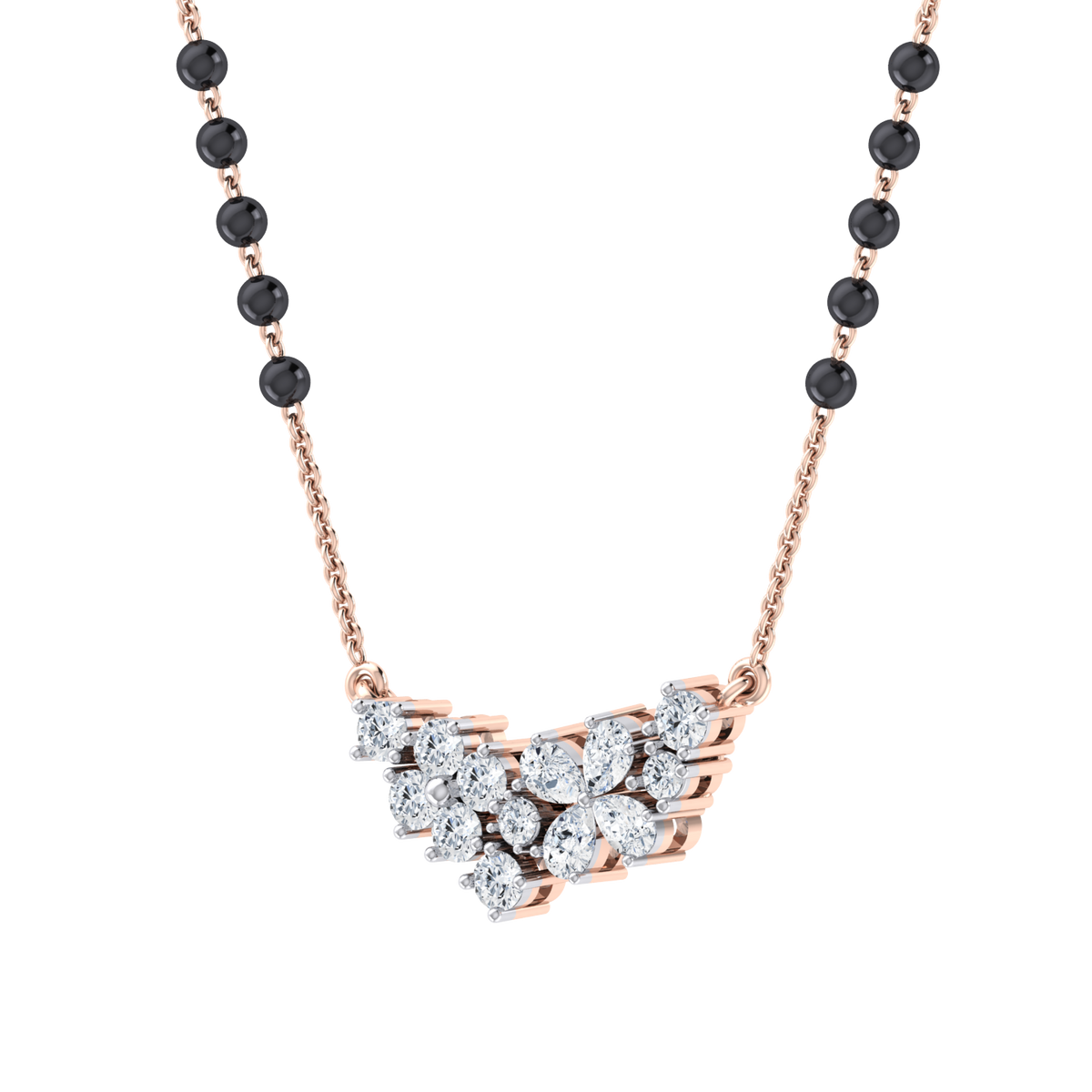 Rose Gold Diamond Mangalsutra - Sparkling Serenity [rg]