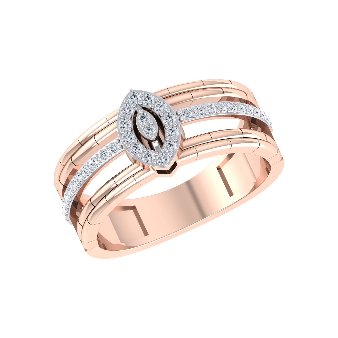 Divine Beauty Rose Gold Lab Grown Diamond Ring [rg]
