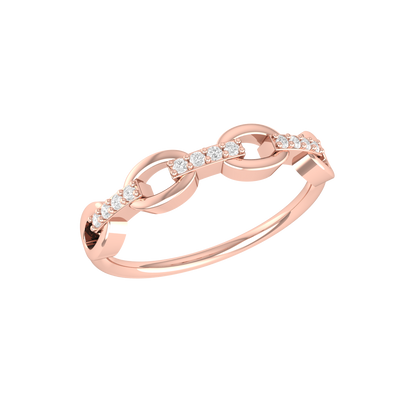 Rose Gold Diamond Ring - Radiant Regalia [rg]