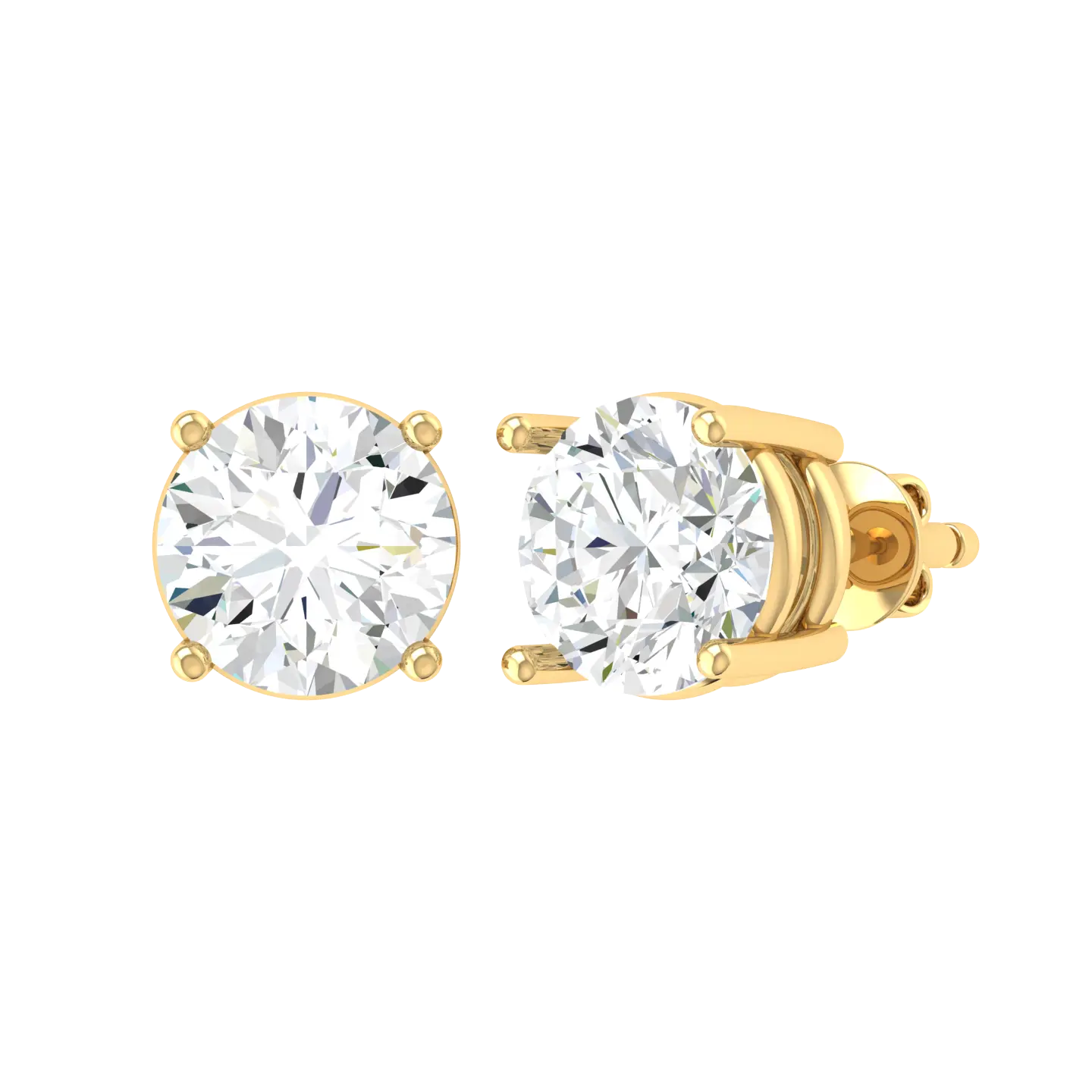 Yellow Gold Diamond Earrings - Timeless Sparkle 0.3cts [yg]