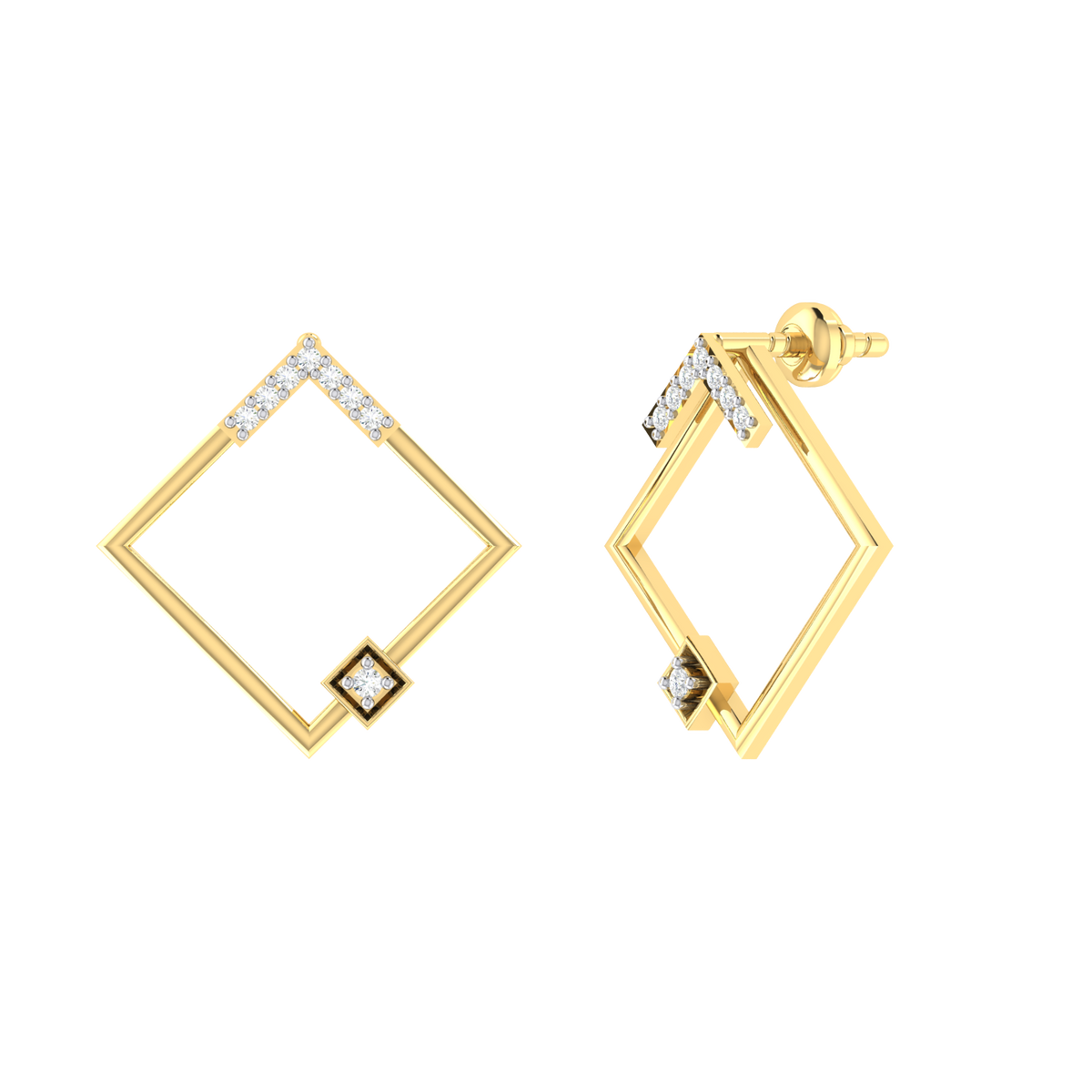 Yellow Gold Diamond Earrings - Twilight Treasures [yg]