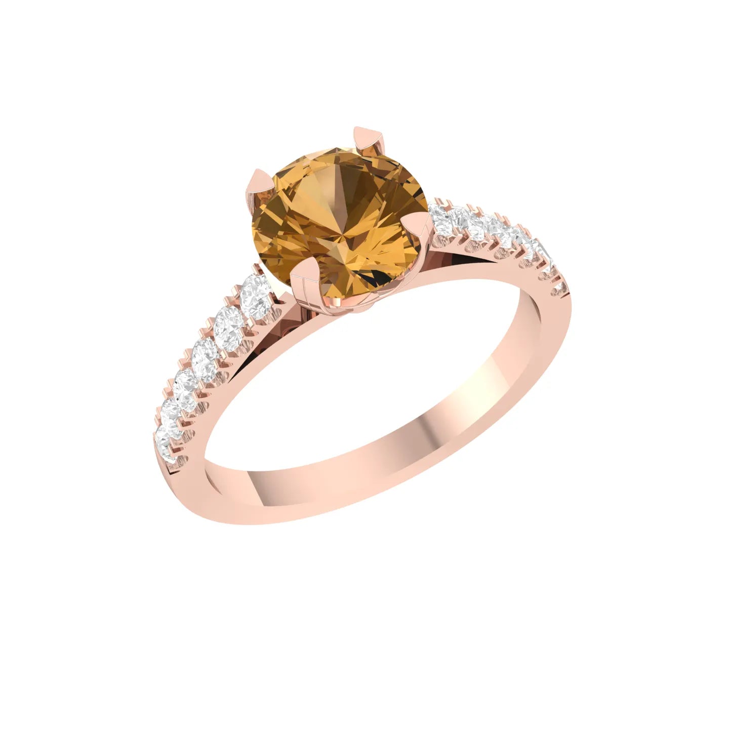 Golden Flame Rose Gold Lab Grown Diamond [rg]