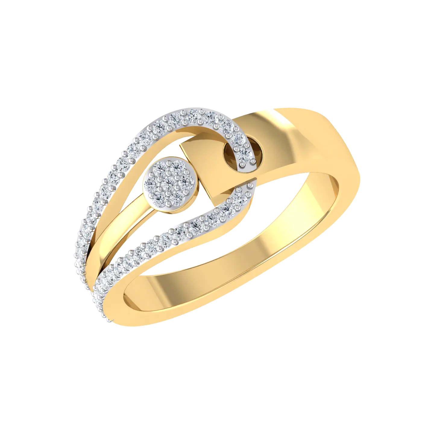 Aurora adorn Yellow Gold Lab Grown Diamond Ring [yg]