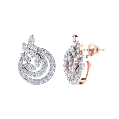 Rose Gold Diamond Earrings - Luminous Loops [rg]