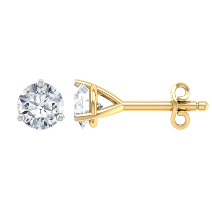 Yellow Gold Diamond Earrings - Daylight 2cts [yg]
