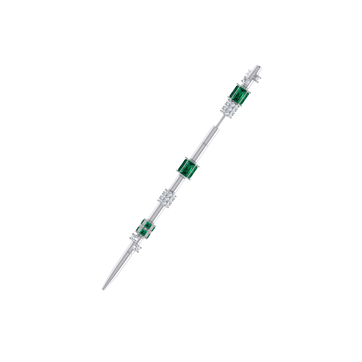 White Gold Ear Pin - Earpin Diamond [wg]