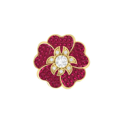 Bloom Halo Yellow Gold Lab Grown Diamond  [yg]
