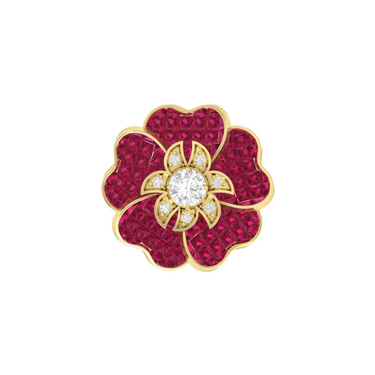 Bloom Halo Yellow Gold Lab Grown Diamond [yg]