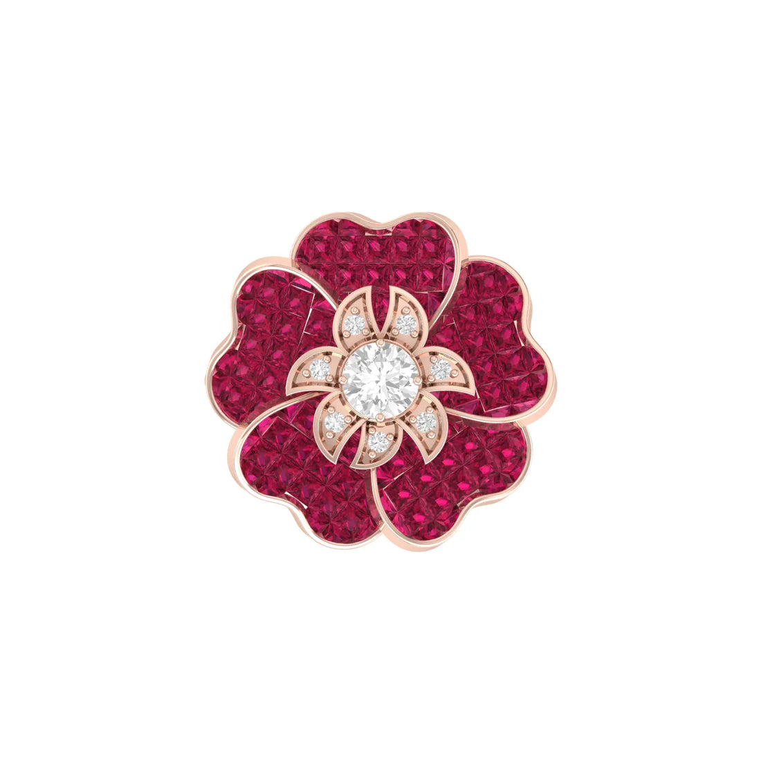 Bloom Halo Rose Gold Lab Grown Diamond