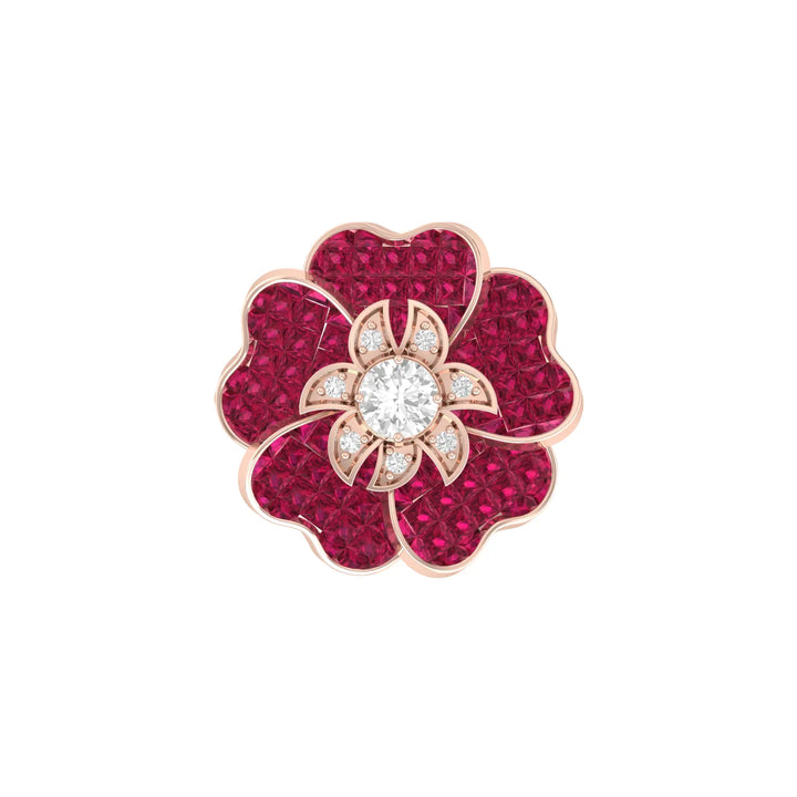 Bloom Halo Rose Gold Lab Grown Diamond