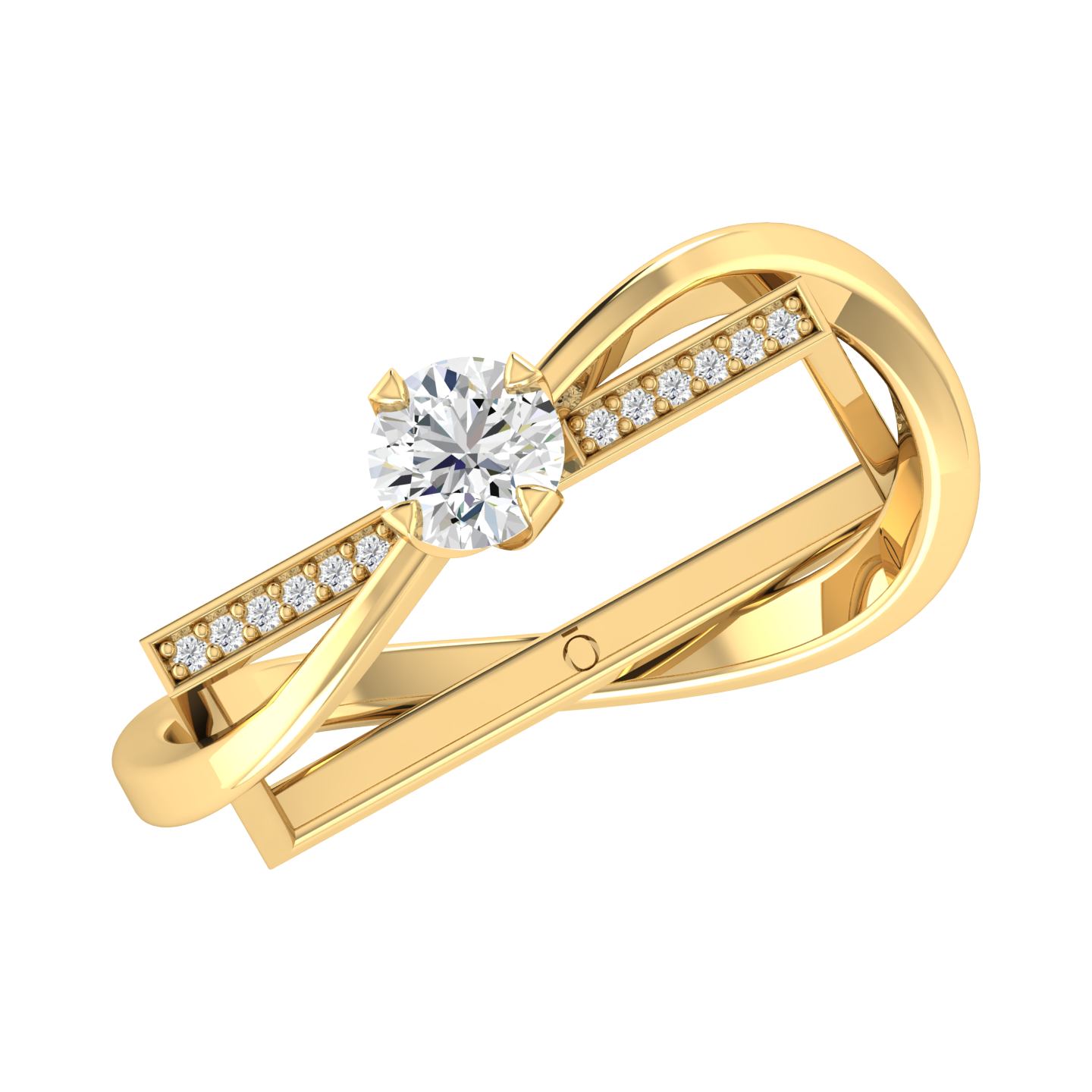 Floral Spark Yellow Gold Lab Grown Diamond