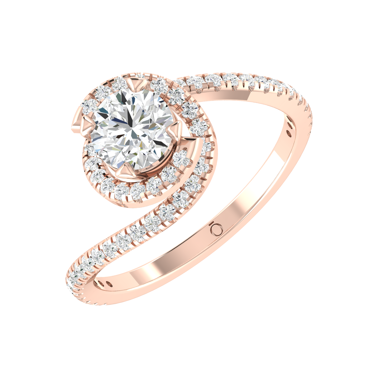 Rose Gold Diamond Ring - Twilight Twist [rg]
