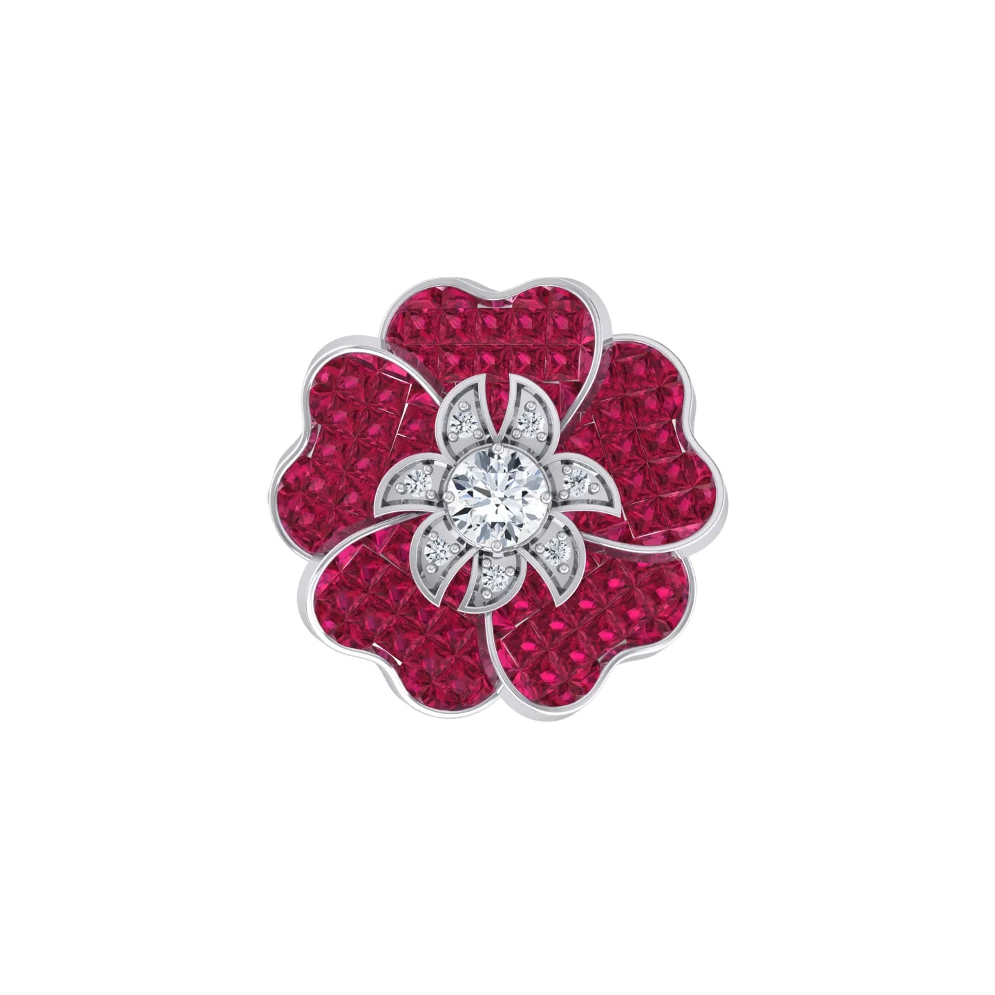 Bloom Halo White Gold Lab Grown Diamond