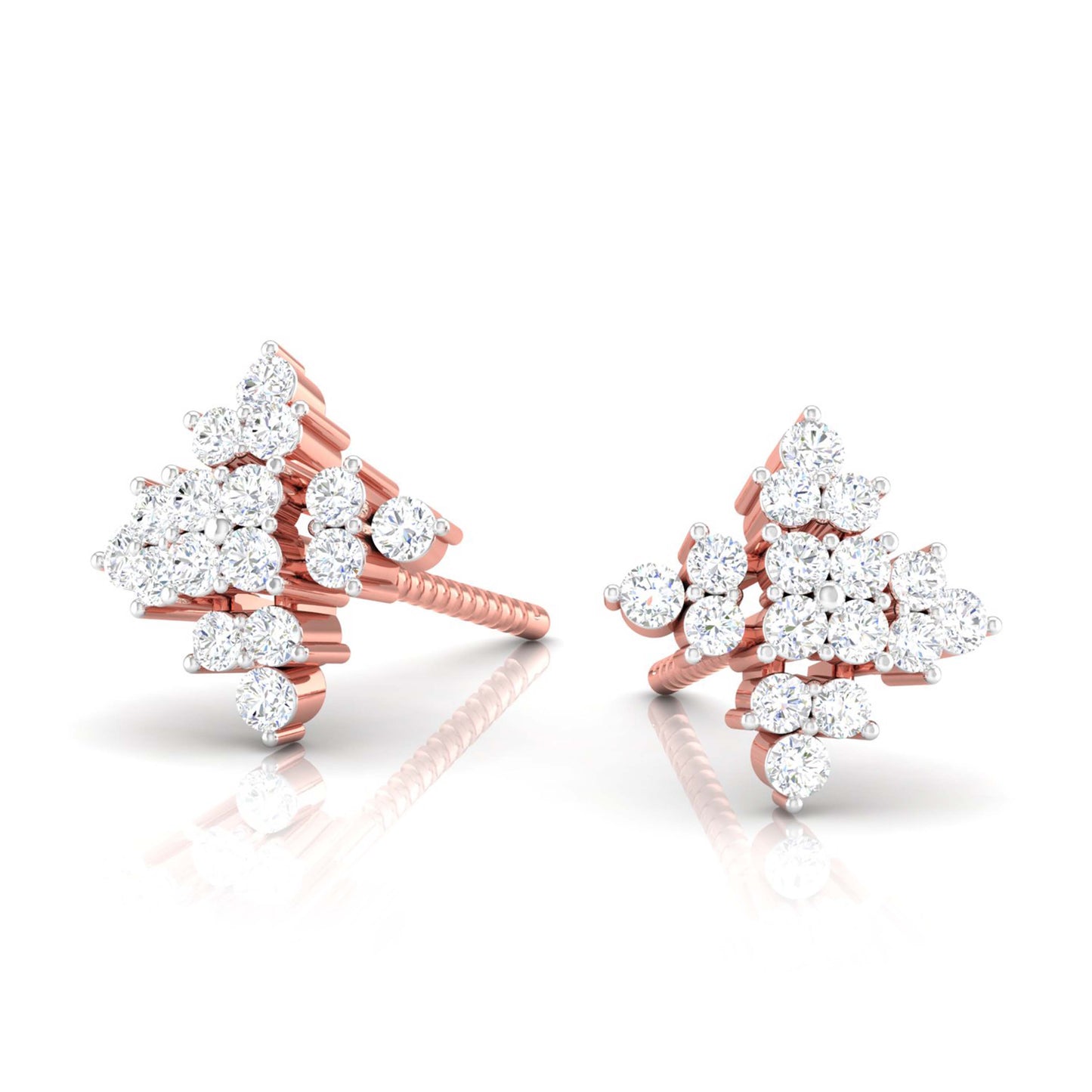 Gala Shine Rose Gold Diamond Earrings [rg]