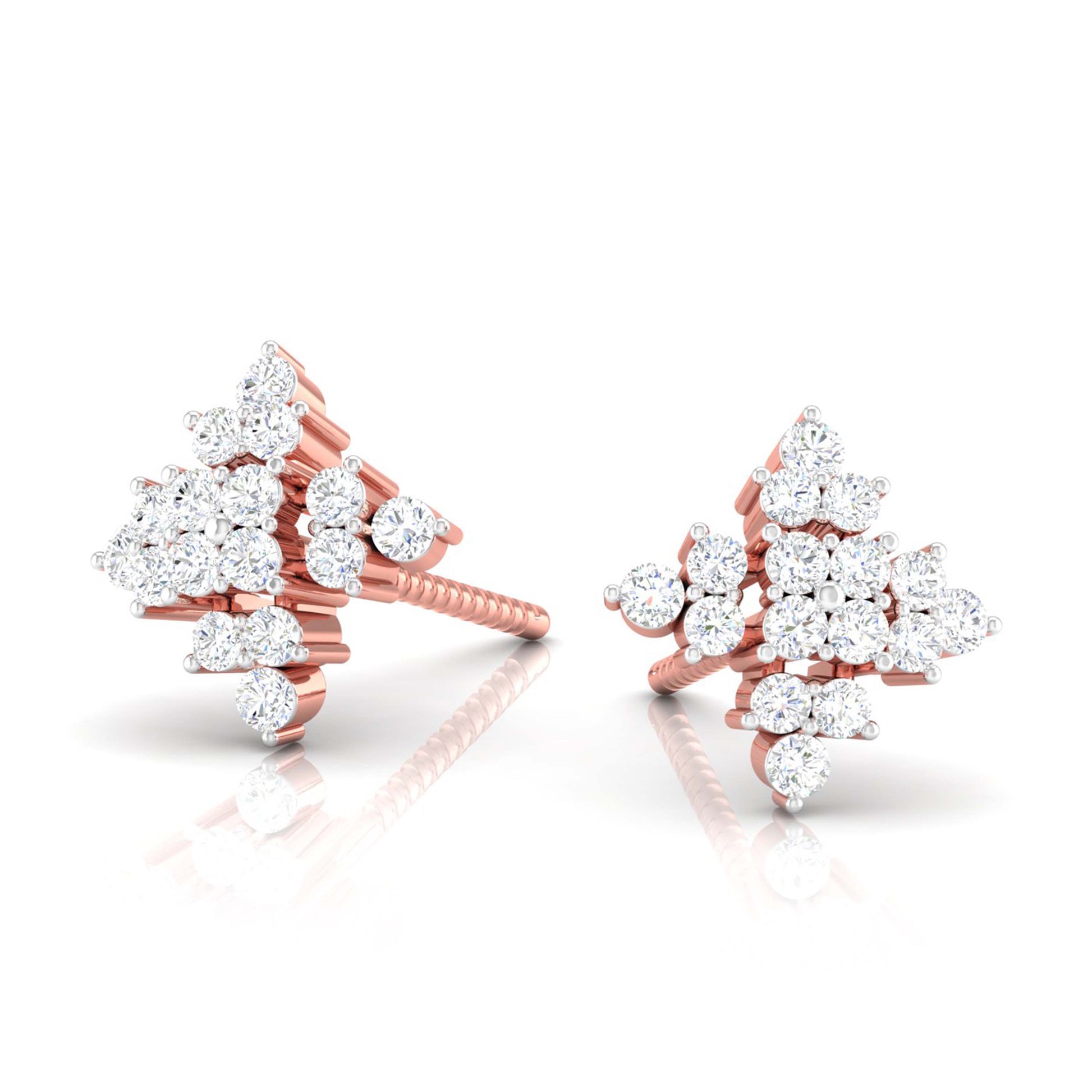 Gala Shine Rose Gold Diamond Earrings [rg]
