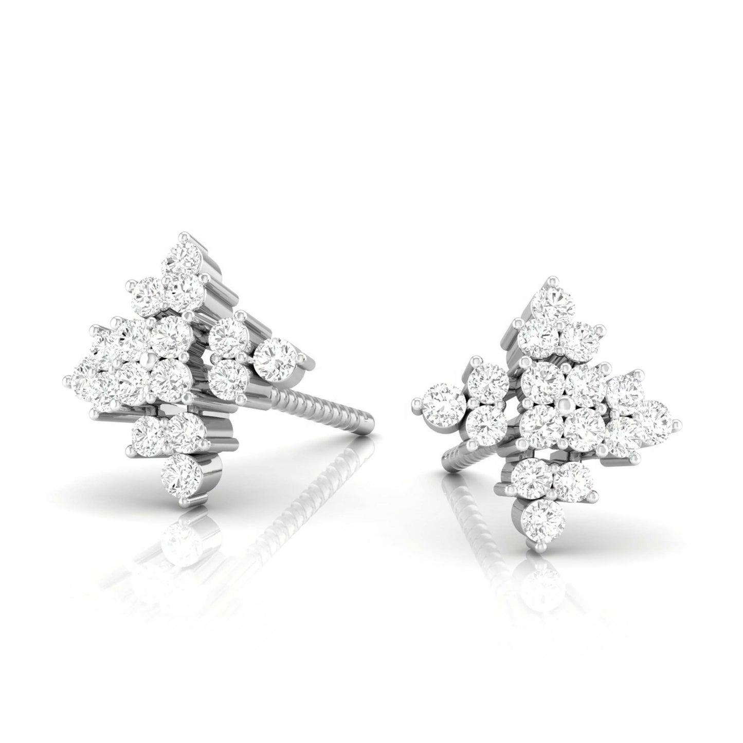 Gala Shine White Gold Diamond Earrings [wg]