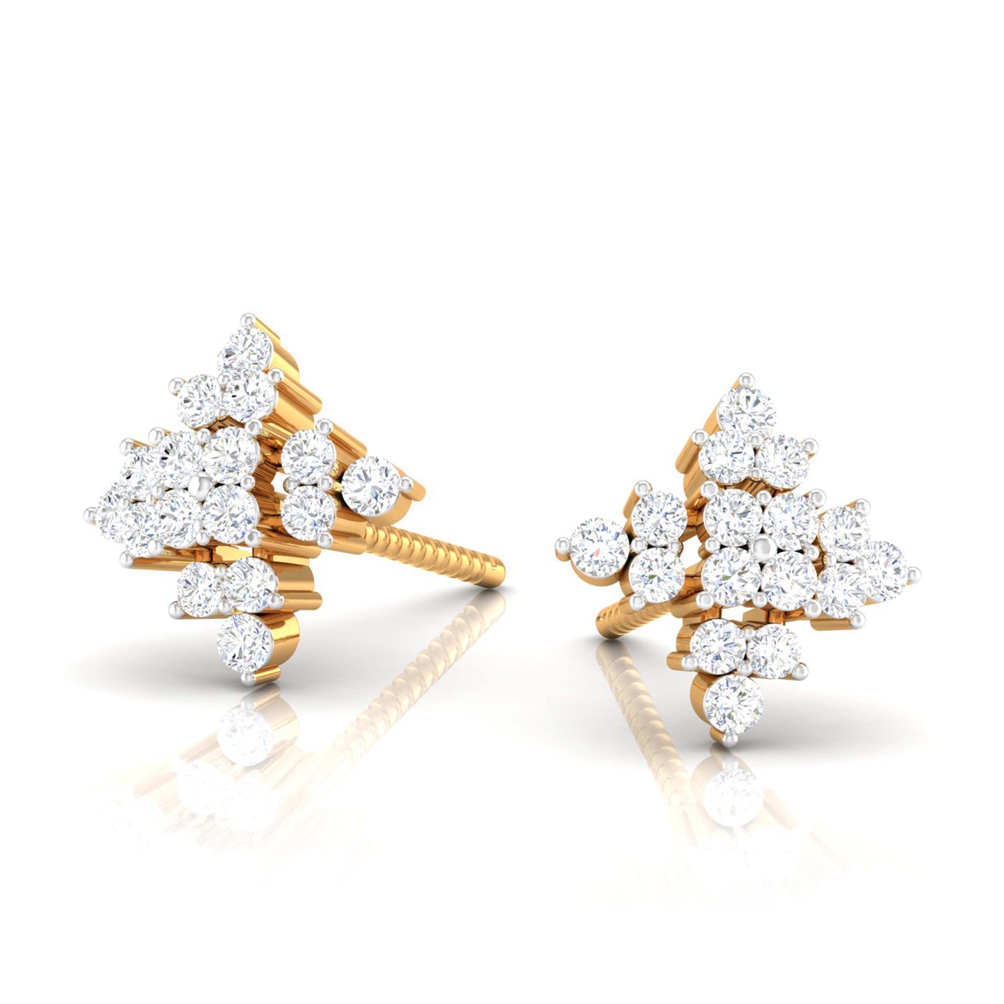 Gala Shine Yellow Gold Diamond Earrings [yg]