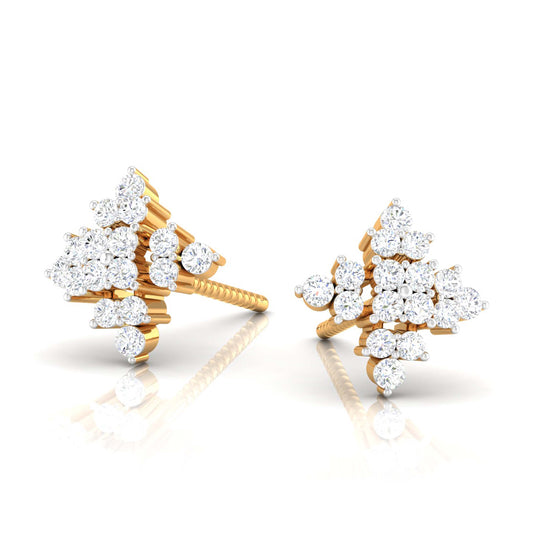 Gala Shine Yellow Gold Diamond Earrings [yg]