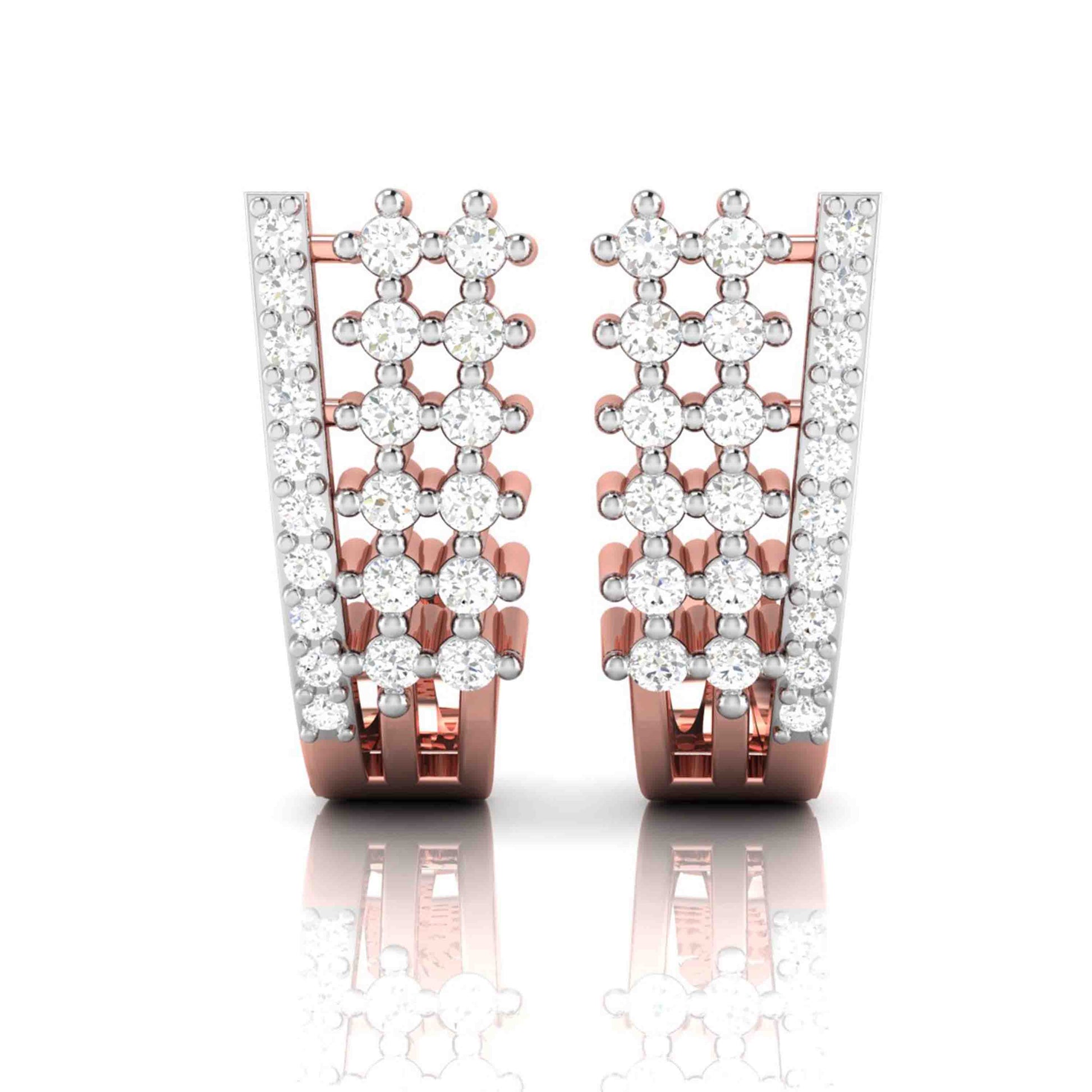 Lineup Spark Rose Gold Diamond Earrings [rg]
