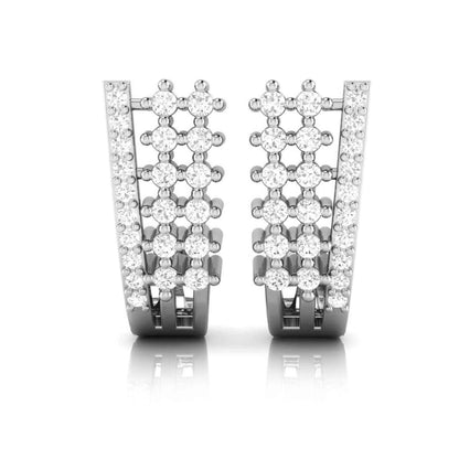 Lineup Spark White Gold Diamond Earrings [wg]
