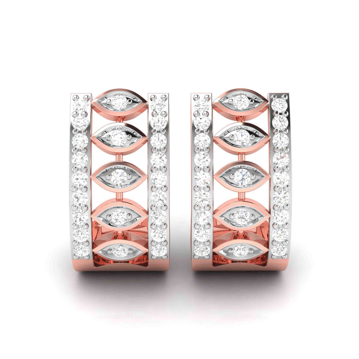 Marquise Matrix Rose Gold Diamond Earrings [rg]