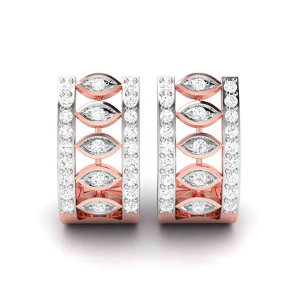 Marquise Matrix Rose Gold Diamond Earrings [rg]