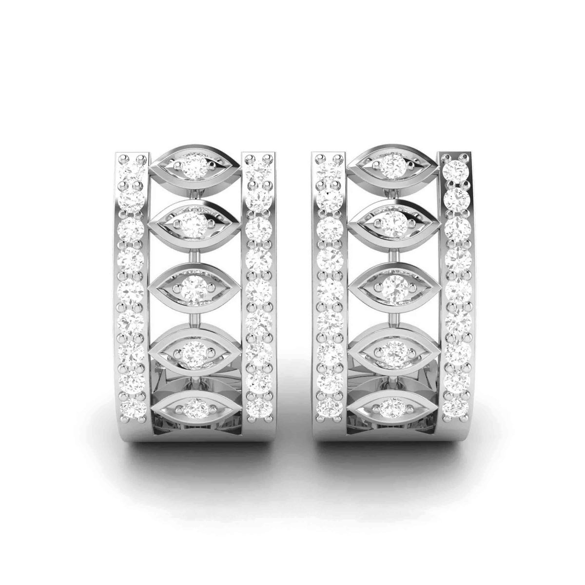 Marquise Matrix White Gold Diamond Earrings [wg]
