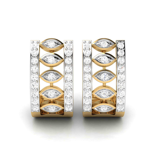 Marquise Matrix Yellow Gold Diamond Earrings [yg]