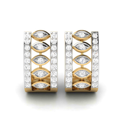 Marquise Matrix Yellow Gold Diamond Earrings [yg]