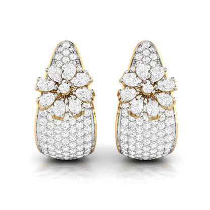 Flower Reign Yellow Gold Diamond Earrings [yg]