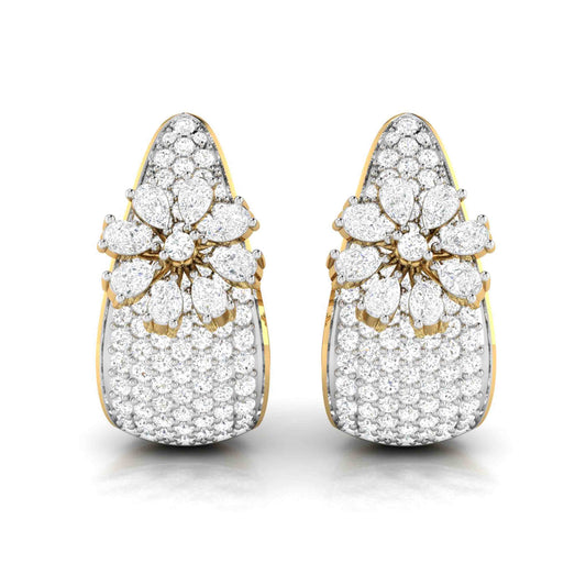 Flower Reign Yellow Gold Diamond Earrings [yg]