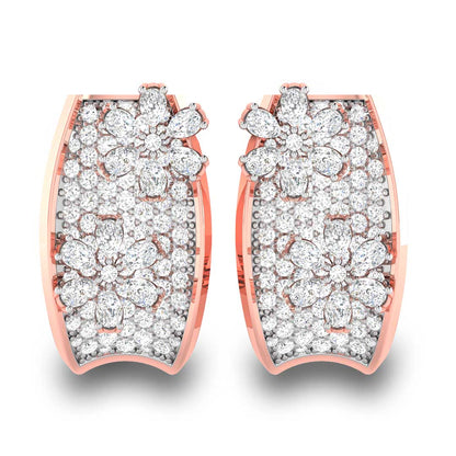 Floral Ensemble Rose Gold Diamond Earrings [rg]