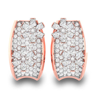 Floral Ensemble Rose Gold Diamond Earrings [rg]