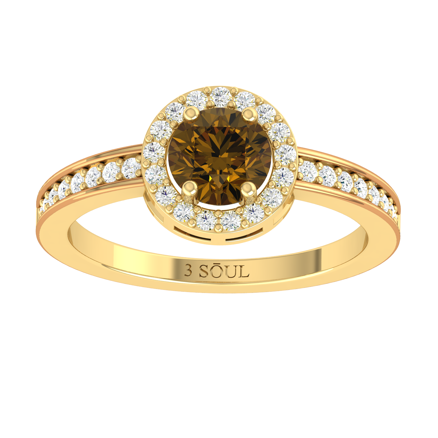 Yellow Gold Lab Grown Diamond Ring - Emberora Lumis [yg]