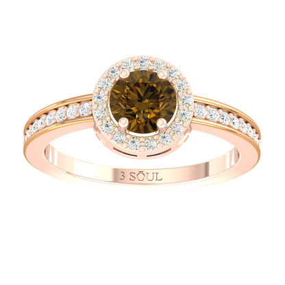 Rose Gold Lab Grown Diamond Ring - Emberora Lumis [rg]