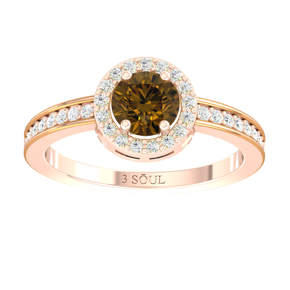 Rose Gold Lab Grown Diamond Ring - Emberora Lumis [rg]