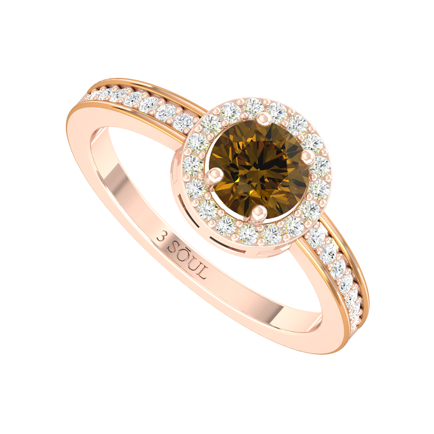 Emberora Lumis Rose Gold Lab Grown Diamond Ring [rg]