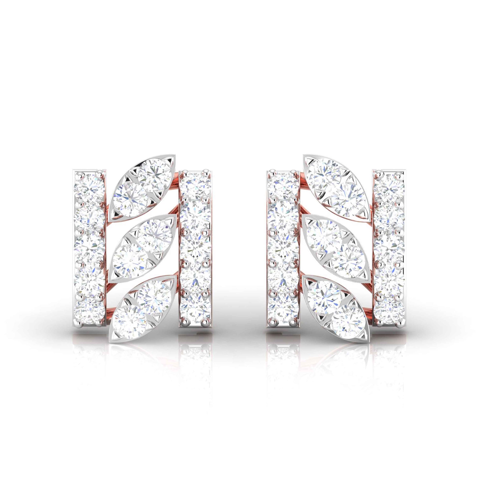 Eternal Curves Rose Gold Diamond Earrings [rg]