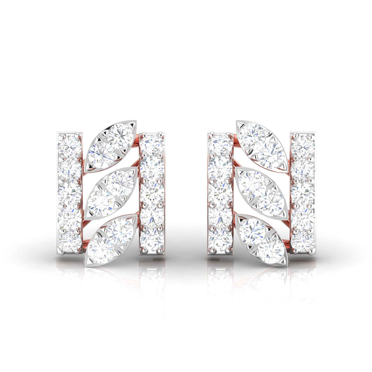 Eternal Curves Rose Gold Diamond Earrings [rg]