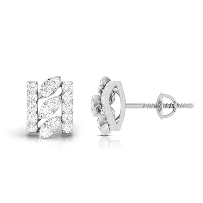 White Gold Diamond Earrings - Eternal Curves [wg]