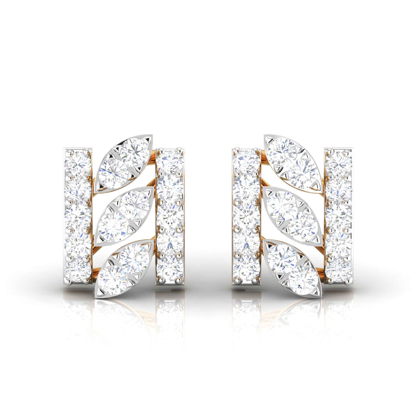 Eternal Curves Yellow Gold Diamond Earrings [yg]