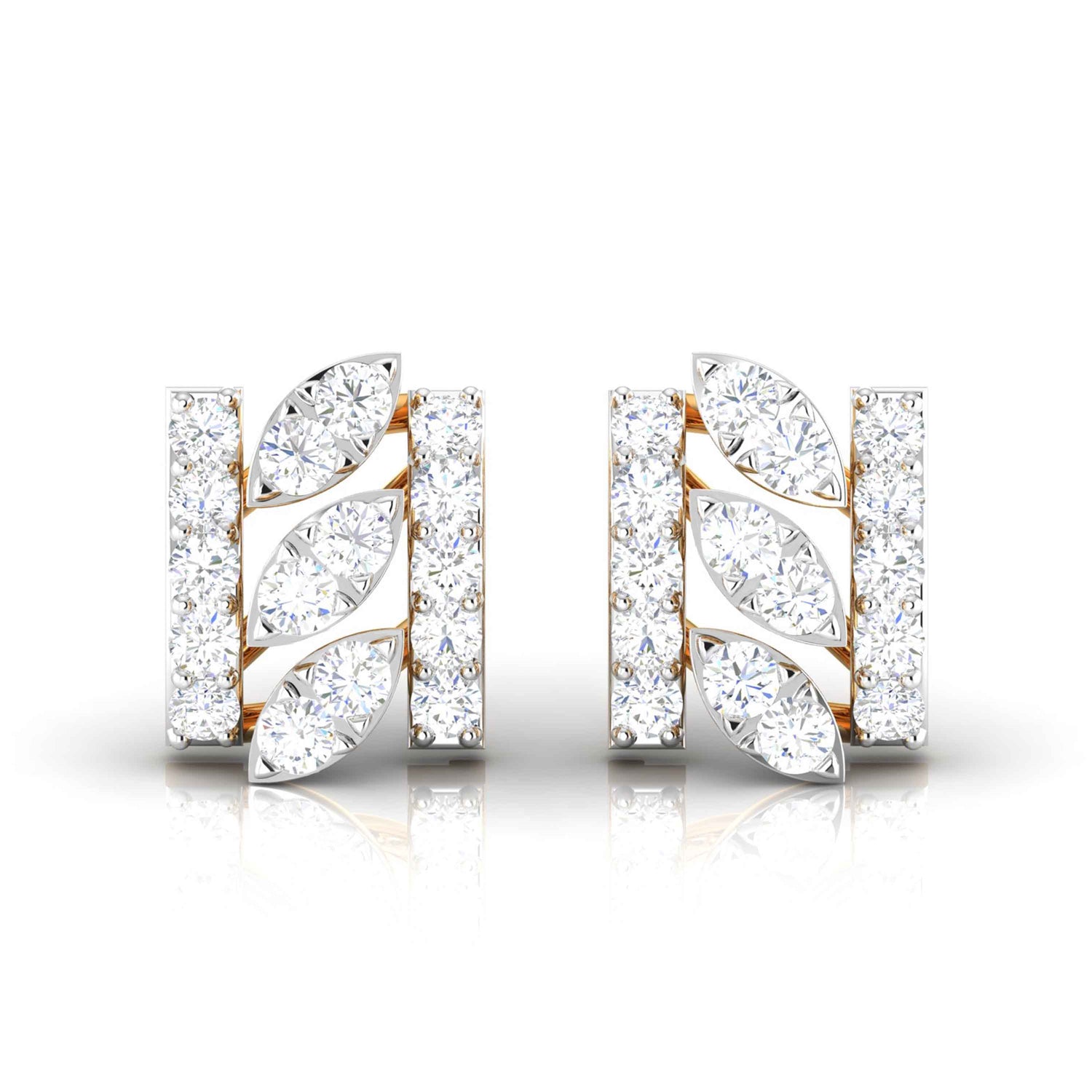 Eternal Curves Yellow Gold Diamond Earrings [yg]