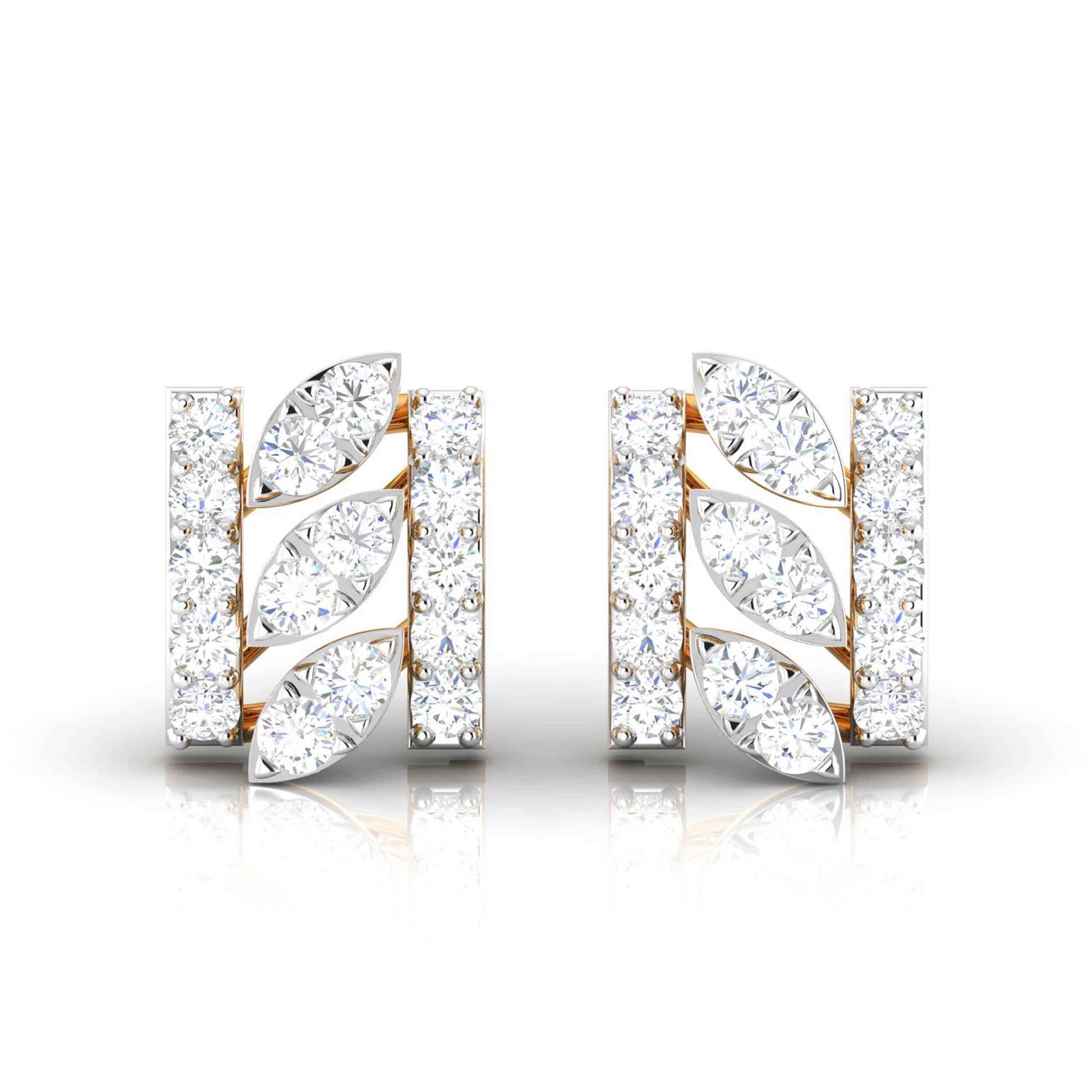 Eternal Curves Yellow Gold Diamond Earrings [yg]